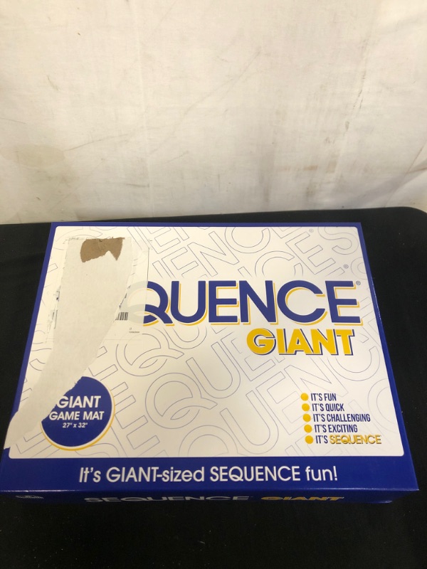 Photo 3 of Jax Giant (aka Jumbo) SEQUENCE Game - Box Edition with Cushioned Mat, Cards and Chips, Package Colors May Vary , Blue
