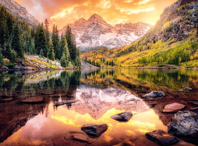 Photo 1 of Buffalo Games - Maroon Lake Reflection - 1000 Piece Jigsaw Puzzle