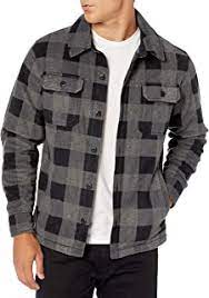 Photo 1 of Amazon Essentials Men's Long-Sleeve Polar Fleece Shirt Jacket, SIZE S