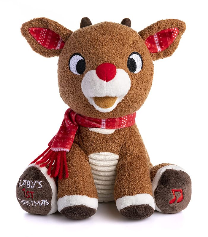 Photo 1 of KIDS PREFERRED Rudolph The Red-Nosed Reindeer Musical Stuffed Animal, Baby's First Christmas Plush, 8 Inches