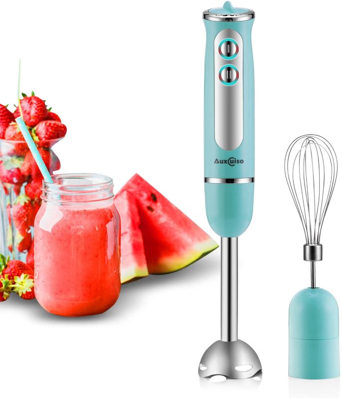 Photo 1 of Auxcuiso Stick Immersion Hand Blender Powerful 500 Watts 8 Speeds 2 in 1 Whisk Attachment Included|Emersion Blender|Mixer
