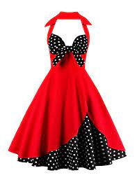 Photo 1 of KILLREAL Women's Sweetheart Halter Top Vintage Cocktail Christmas Party Dress, SIZE XL