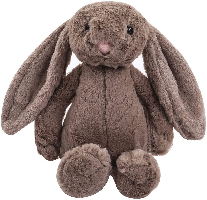 Photo 1 of Soft Plush Bunnies Stuffed Animals 12/16/20 Inch Long Ear Bunny Rabbit Easter Cartoon Toy Dolls for Kids Children Birthday Gift (Brown, 12 inch)