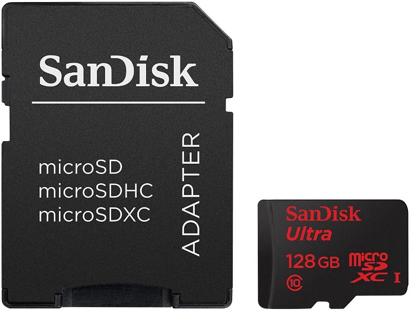 Photo 1 of SanDisk Ultra 128GB microSDXC UHS-I Card with Adapter, Black, Standard Packaging (SDSQUNC-128G-GN6MA)
SanDisk 128GB microSDXC Card, Licensed for Nintendo Switch - SDSQXAO-128G-GNCZN


