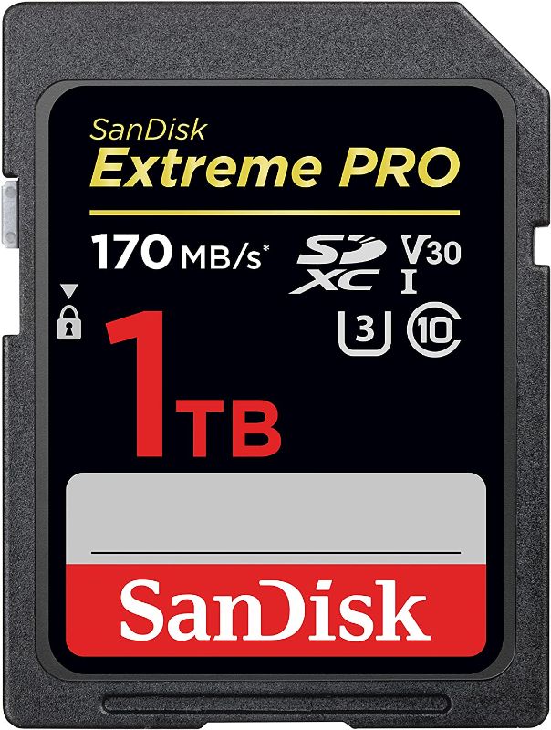 Photo 1 of SanDisk 1TB Extreme PRO SDXC UHS-I Card - C10, U3, V30, 4K UHD, SD Card - SDSDXXY-1T00-GN4IN