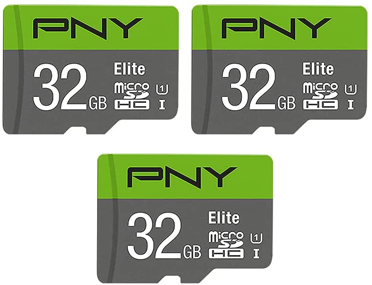 Photo 1 of PNY 32GB Elite Class 10 U1 MicroSDHC Flash Memory Card 3-Pack, 32GB 3-Pack