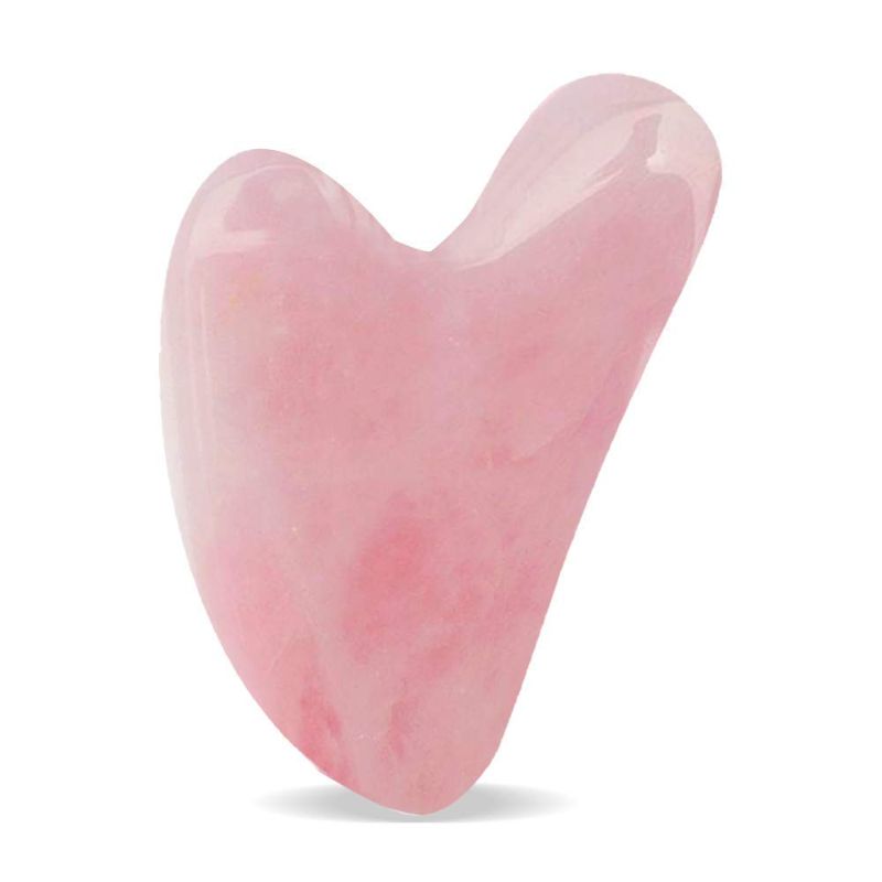 Photo 1 of  Rose Quartz Gua Sha Tool - Asian Beauty Secret, for Facial Microcirculation/Removes Toxins/Prevents Wrinkles/Boost Radiance of Complexion - 100% Authentic & Genuine Rose Quartz