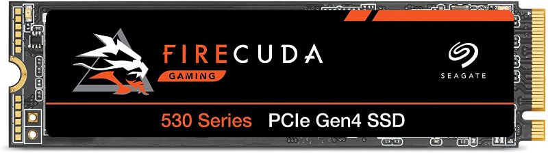 Photo 1 of Seagate FireCuda 530 500GB Solid State Drive - M.2 PCIe Gen4 ×4 NVMe 1.4, speeds up to 7300 MB/s, Compatible PS5 Internal SSD, 3D TLC NAND, 1275 TBW, 1.8M MTBF, 3yr Rescue Services (ZP500GM3A013)