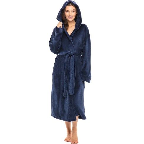 Photo 1 of Alexander Del Rossa Women's Soft Fleece Lightweight Hooded Bathrobe SIZE 3XL/4XL
