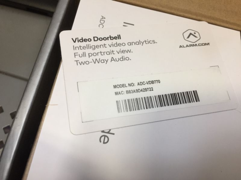 Photo 3 of Alarm.Com ADC-VDB770 Video Doorbell 