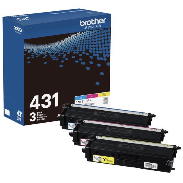 Photo 1 of Brother Genuine Standard-Yield Color Toner Cartridge Three Pack TN431 3PK -includes one cartridge each of Cyan, Magenta & Yellow Toner
