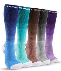 Photo 1 of DOVAVA Compression Socks for Women & Men (15-25mmHg), Stylish Graduated Stocking for Circulation L/XL
