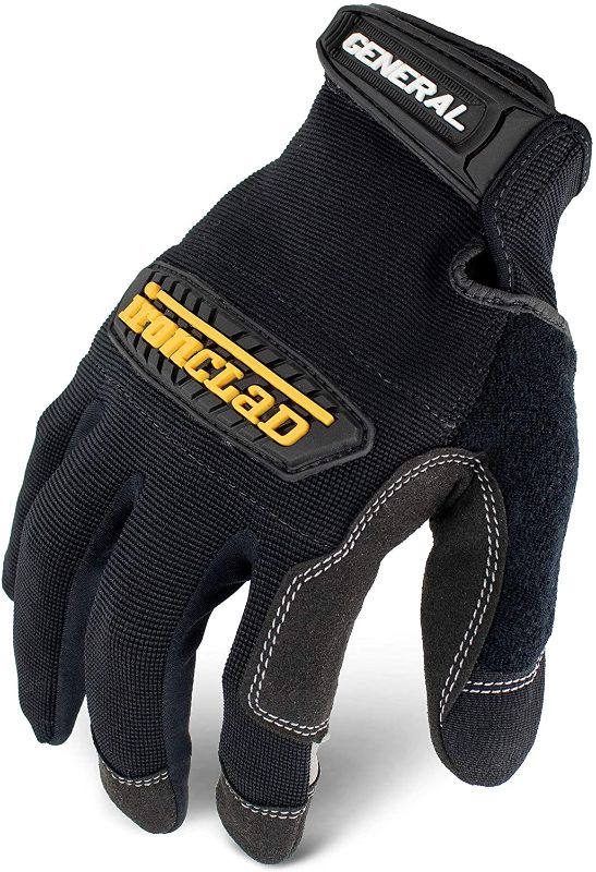 Photo 1 of Ironclad General Utility Work Gloves GUG, All-Purpose, Performance Fit, Durable, Machine Washable, (1 Pair), Large - GUG-04-L , Black
