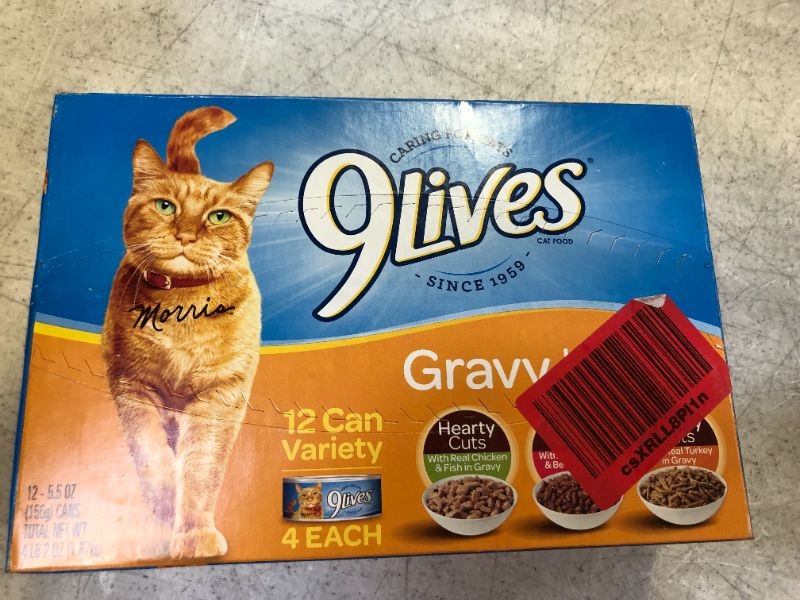 Photo 2 of 9Lives Gravy Favorites Wet Cat Food Variety Pack, 5.5Oz Cans , Pack--bests by Feb 2022

