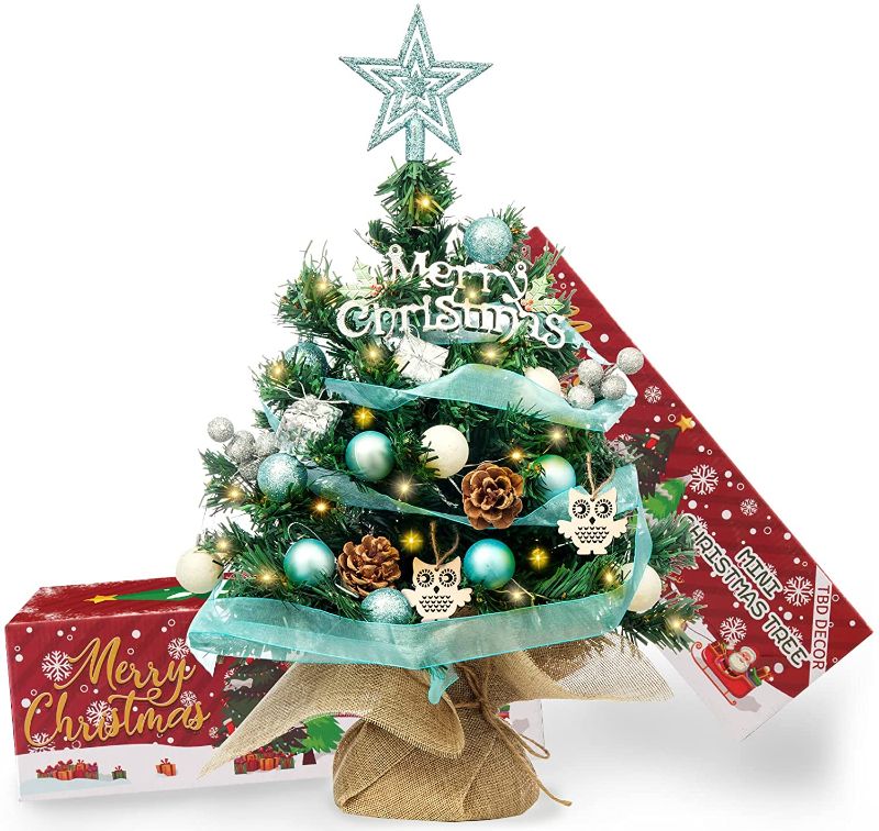 Photo 1 of 20'/50cm Mini Christmas TreeArtificial Small Christmas Tree with Led Light
