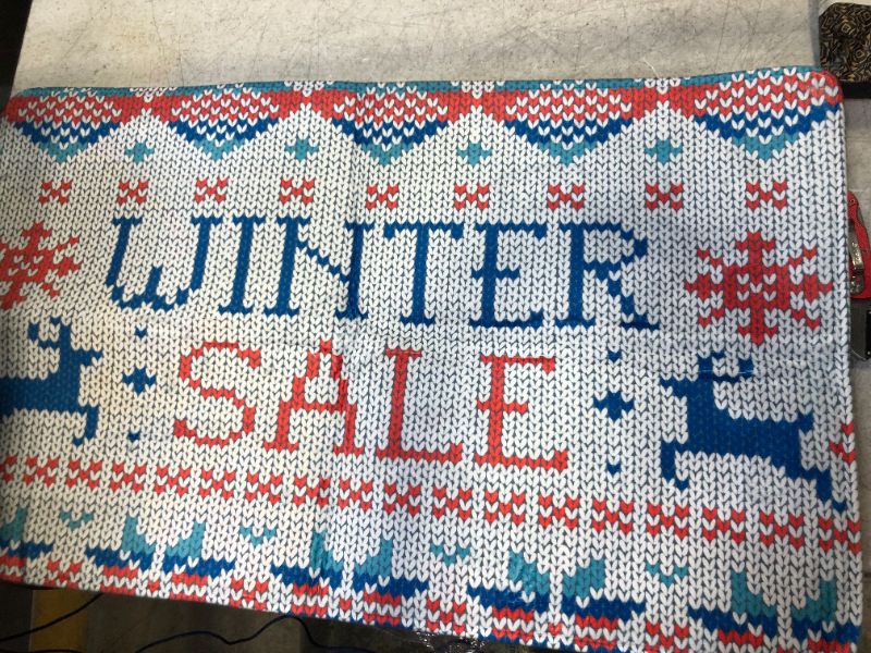 Photo 1 of 19 x 32 inches Christmas holiday door mat 
