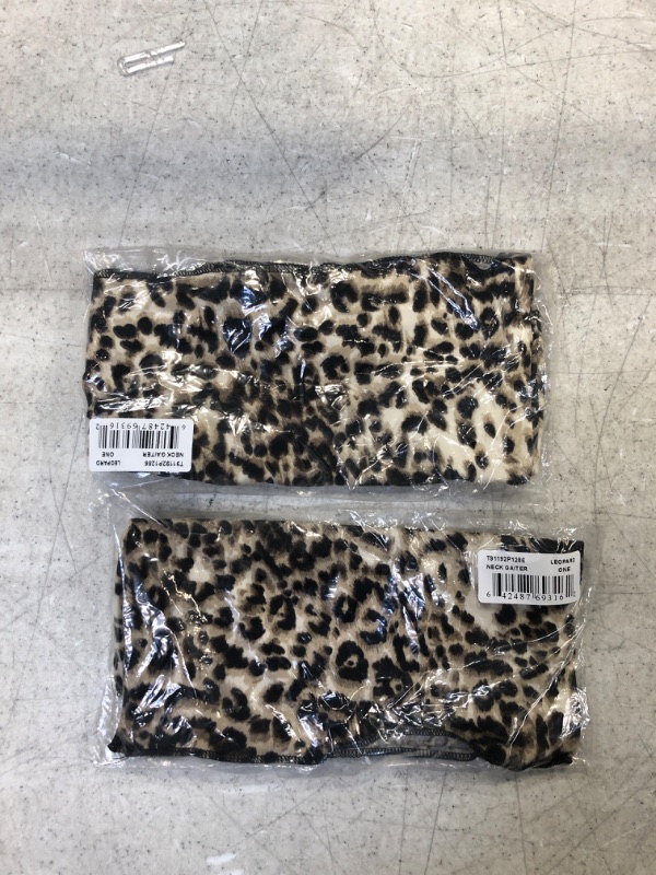 Photo 2 of Neck Gaiter Warmer Windproof Mask Dust - Free UV Face Mask - Animal Leopard Print. Pack of 2