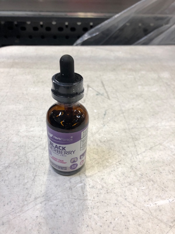 Photo 2 of 10X Potent Elderberry Syrup 1750mg Liquid Extract Drops for Adults - Immune Support & Immune Defense - 2oz Vegan Sambucus Nigra Antioxidant Drops Supplement - Berry Flavor
