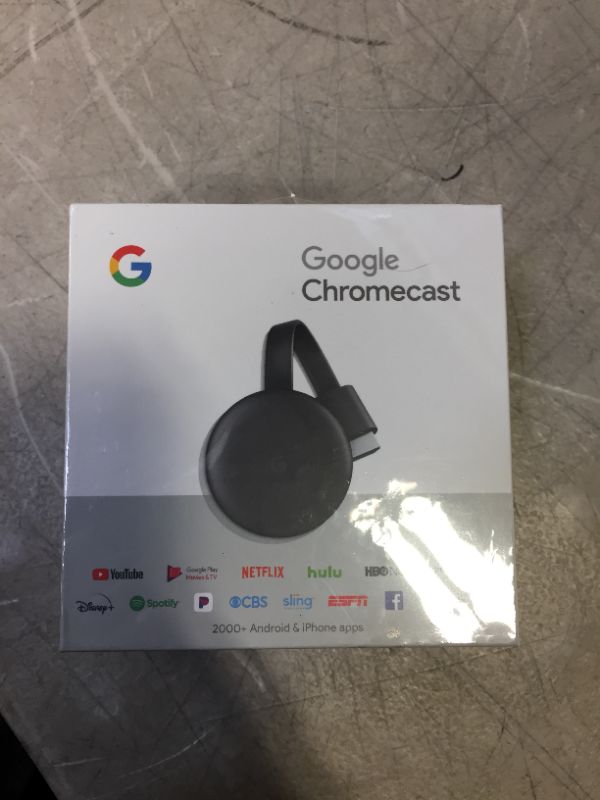 Photo 2 of Google Chromecast - Streaming Device with HDMI Cable - Stream Shows, Music, Photos, and Sports from Your Phone to Your TV
