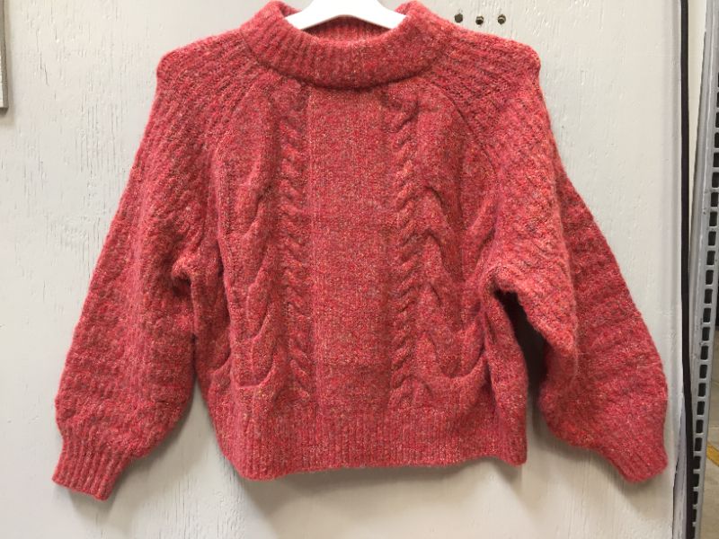 Photo 1 of GIRLS RED KNIT TURTLENECK SWEATER SIZE LARGE 