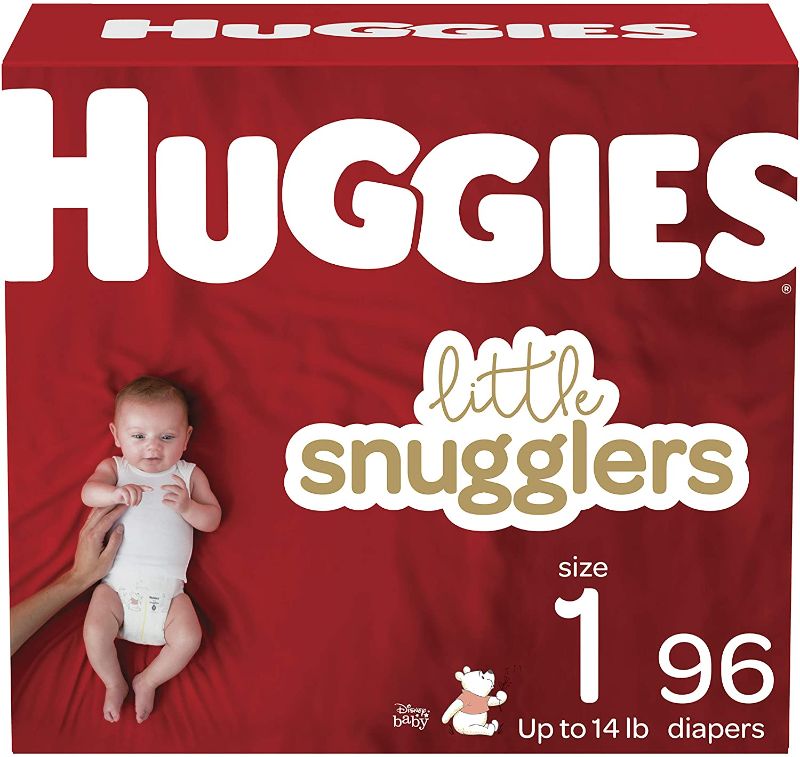 Photo 1 of Huggies Little Snugglers Baby Diapers, Size 1, 96 Ct