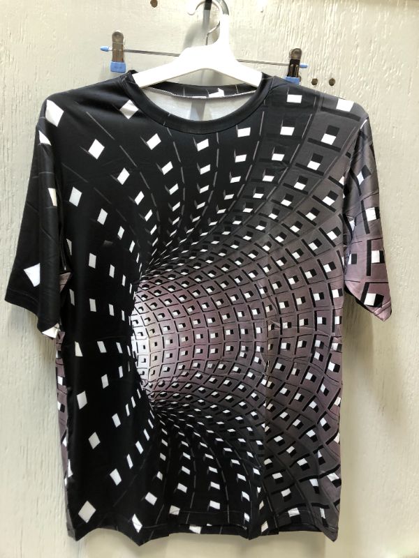 Photo 2 of FGRYFRU Men's Fashion 3D Print T Shirt Summer Graphic Casual Novelty Short Sleeve Tees size L