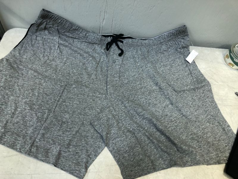 Photo 3 of Men's Knit Sleep Shorts 2Pack Grey Heather /Black size 4XL