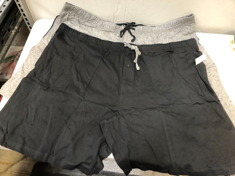 Photo 1 of Men's Knit Sleep Shorts 2Pack Grey Heather /Black size 4XL