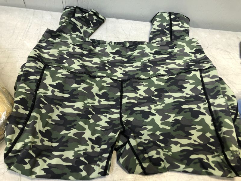 Photo 1 of Souqfone Women High Waist Yoga Pants with Pockets 4Ways Stretch Workout Leggings Soldier Prints Size XXXL