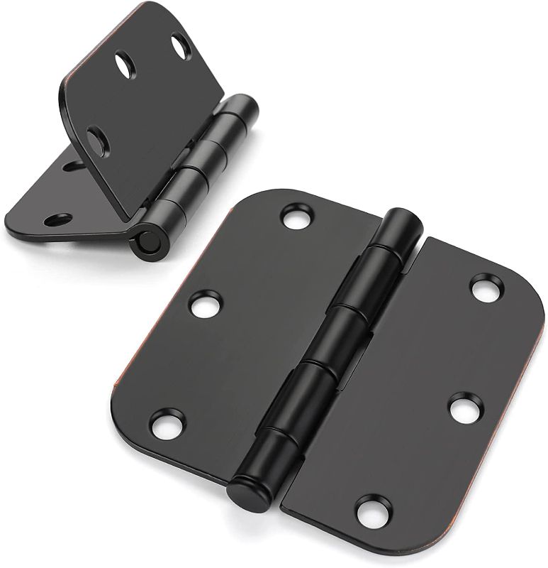 Photo 1 of 18 Pack Oil Rubbed Bronze Door Hinges 3.5 Inch Interior Door Hinges, Haidms Antique Brass Door Hinges with 5/8" Radius Corner
