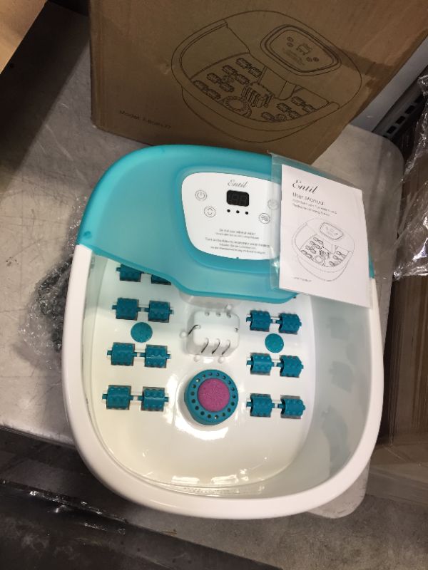 Photo 2 of Foot Spa Bath Massager with Heat, Bubble and Vibration Pedicure Grinding Stone Foot Soaker 16 Detachable Massage Rollers and Digital Temperature Control Panel for Soothe and Comfort Feet