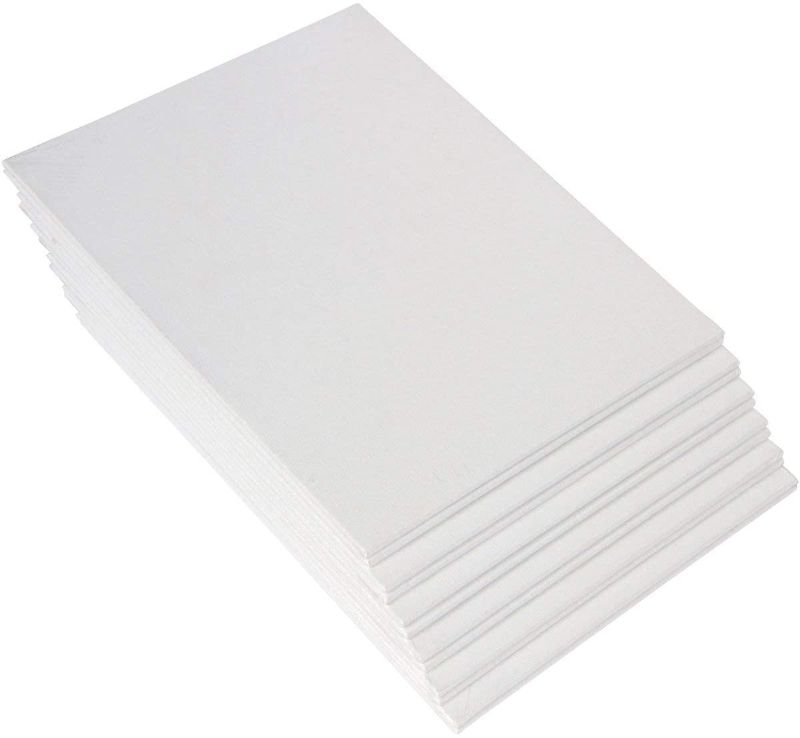 Photo 1 of 12 Pack 8X10 Canvas Panels - Academy Art Supply Value Pack Blank Canvas Panel Boards
