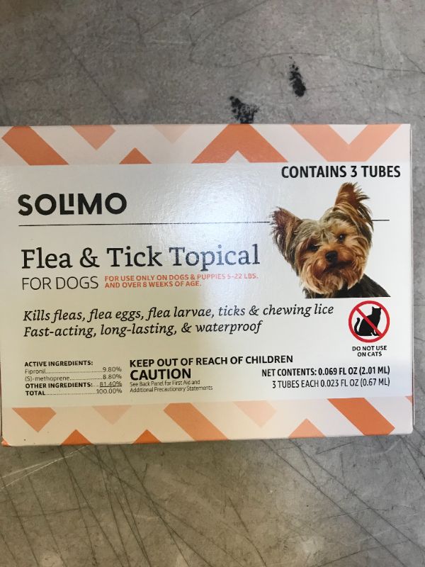 Photo 2 of  Solimo Flea and Tick Topical Treatment for Dogs, For Small Dogs (5-22 pounds)