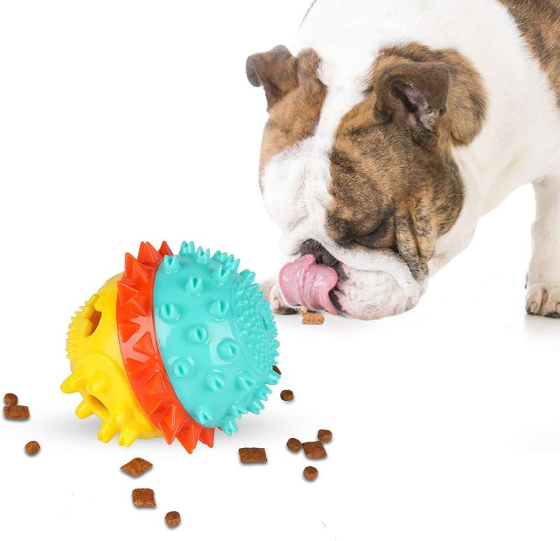 Photo 1 of HALOVIE Interactive Dog Ball for Small/Medium/Large Dogs, Squeaky Dog Chew Toy Treat Ball
