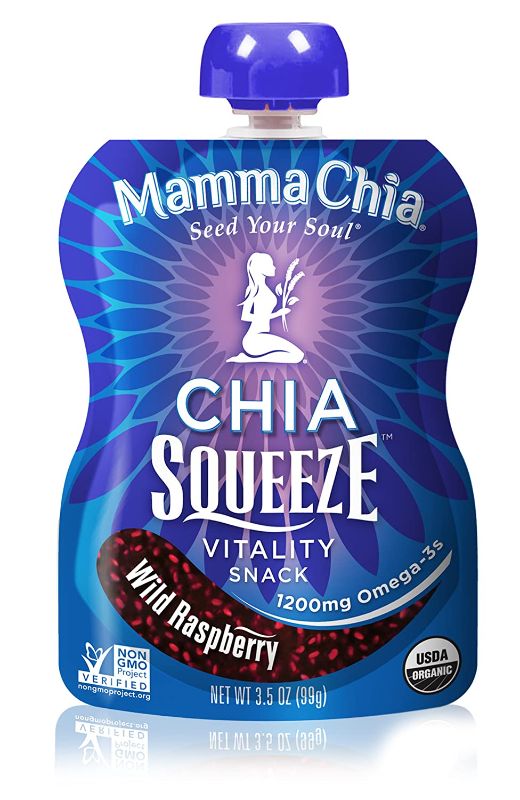 Photo 1 of 2 PACK Mamma Chia Squeeze Organic Vitality Snack, Wild Raspberry, 8 Count, 3.5oz
EXP DEC 2022