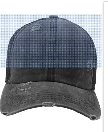 Photo 1 of Ponytail Hat for Womens, Adjustable Vintage Trucker Washed Denim Dad Baseball Cap