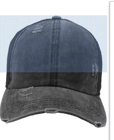 Photo 2 of Ponytail Hat for Womens, Adjustable Vintage Trucker Washed Denim Dad Baseball Cap