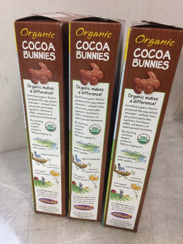 Photo 2 of Annie's Organic Cocoa Bunnies Breakfast Cereal, 10 oz (3 boxes)
Freshest by: 3/2/2022