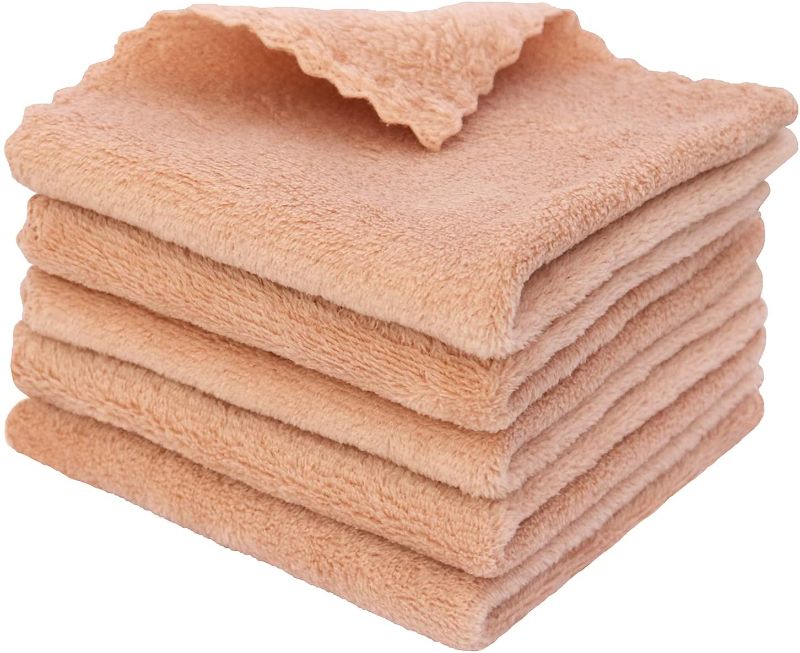 Photo 1 of 10 Pack Kitchen Towels 11.8x11.8 inches,Dishcloths for Kitchen,Super Absorbent,Soft and Solid Color Dish Towels,Nonstick Oil Washable Fast Drying (Brown)
