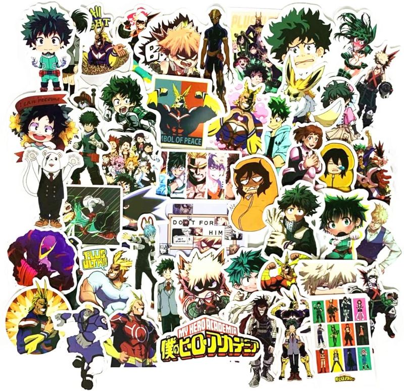 Photo 1 of 3 PACK - 50PCS My Hero Academia Stickers,Waterproof Decals Cartoon Anime Stickers for Phone,Water Bottle,Laptop,Skateboard,Motorcycle,Car,Bike,Luggage (50PCS My Hero Academia Stickers)