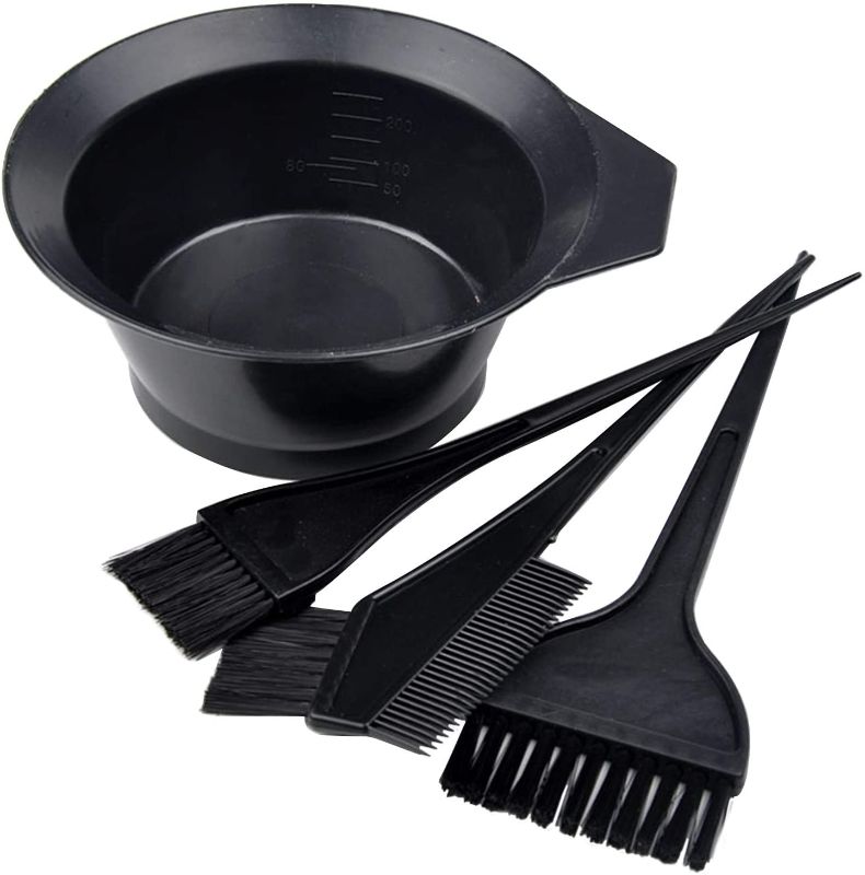 Photo 1 of 2 pack Hair Colouring Brush and Bowl Set, Hair Dye Colour Brushes Colouring Bowl Hairdresser Salon Brush Kit, Reach Your Home Within 10 Days