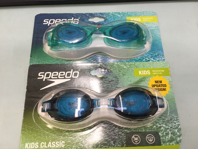 Photo 1 of 2 PACK - Speedo Kids' Classic Goggles