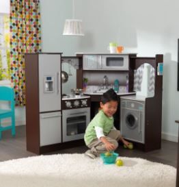 Photo 1 of KidKraft - ULTIMATE CORNER PLAY KITCHEN WITH LIGHTS & SOUNDS - ESPRESSO