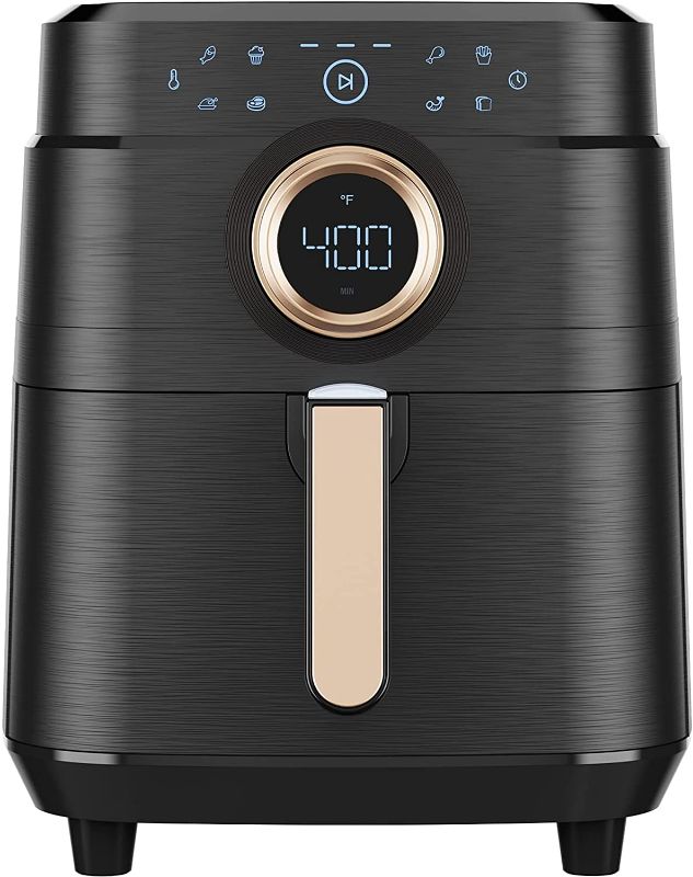 Photo 1 of Large Air Fryer 5.8 QT 1700W 8-in-1 with Touch Screen XL Air Fryer Oven Detachable Dishwasher Safe Nonstick Basket Big Airfryer BPA & PFOA Free Black Digital Air Fryer
