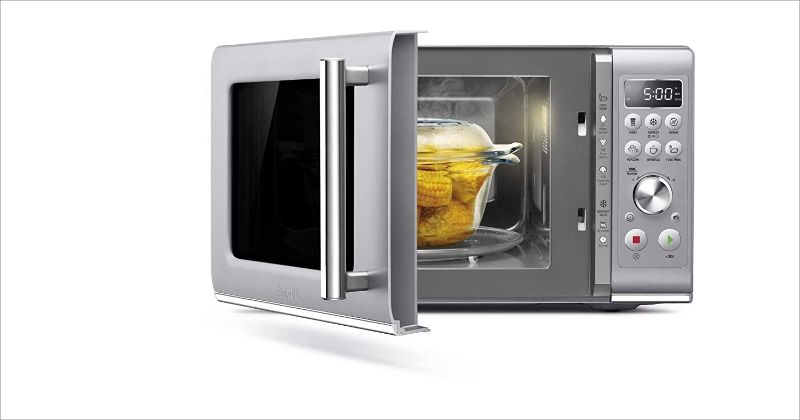 Photo 1 of Breville BMO650SIL the Compact Wave Soft Close Countertop Microwave Oven, Silver
