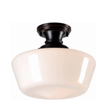 Photo 1 of Kenroy Home 93660orb Cambridge 1 Light Flush Mount, Oil Rubbed Bronze
