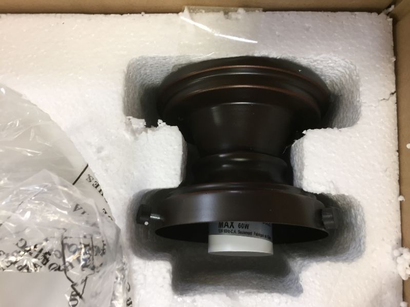 Photo 3 of Kenroy Home 93660orb Cambridge 1 Light Flush Mount, Oil Rubbed Bronze
