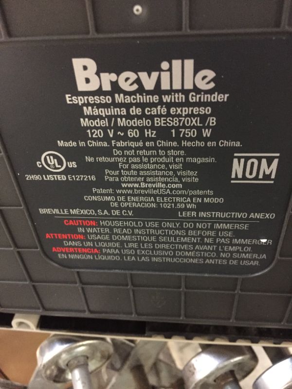 Photo 6 of Breville BES870XL Barista Express Espresso Machine, Brushed Stainless Steel
