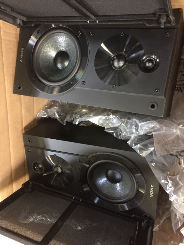 Photo 1 of Sony SSCS5 3-Way 3-Driver Bookshelf Speaker System (Pair) - Black
