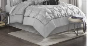 Photo 1 of Home Essence Piedmont 7 Piece Tufted Comforter Set, King, Grey
